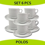1 SET 6 PCS Kopitiam Cups - Ceramic Cups - Tea Cups - Handled Cups - Drinking Cups - Kopitiam Cups -