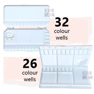 Mix Many Colour As U Wish Watercolour Palette with Thumb Hole, 32 Colour Wells [NISO] / 26 Colour We