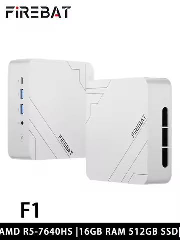 FIREBAT F1 MINI PC AMD Ryzen 5 7640HS DDR5 16GB RAM 512GB SSD WIFI6 BT5.2 Portable Desktop MINI-PC W
