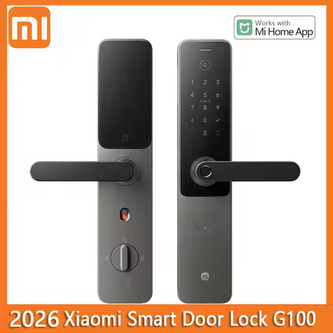2026 Xiaomi Smart Door Lock G100 Bluetooth 5.0 Password NFC Fingerprint Unlock Intelligent Doorbell 