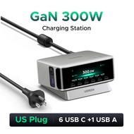 【Nexode Pro】UGREEN 300W GaN Fast Charger 8 Ports 6 USB-C 1 USB-A 1 DC Port Support SAMSUNG SCP3.0 Fa