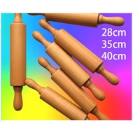 28cm Wooden Wood Rolling Pin Wood Penggelek Doh Wooden Roller