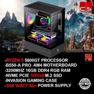 Gaming PC Package With RYZEN 5 5600GT  (16GB DDR4 / 500GB M.2 SSD )