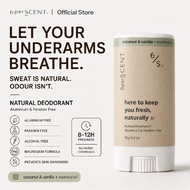 6 perSCENT Natural Deodorant Stick 15g | Aluminium Free | Magnesium | Long Lasting | Men & Women
