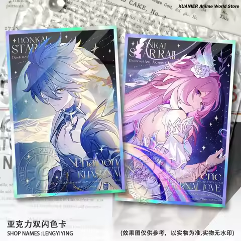 Anime Cyrene Anaxa Acrylic Colored Paper Game Honkai：Star Rail Laser Shikishi Cosplay Double Flash O
