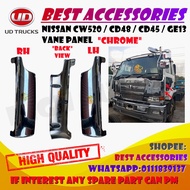 NISSAN UD TRUCK CD45 CD48 GE13 CKB520 CW520 OUTER VANE PANEL CHROME HIGH QUALITY