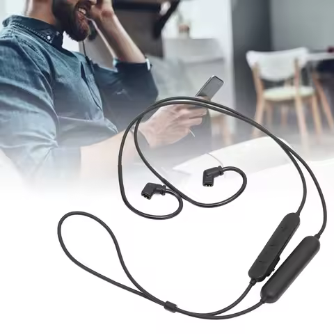 Headphone BT Adapter Cable Low Latency Wireless Earphone Cable With Microphone and Controller Headph