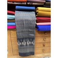 (Fabric Set) Silk Fabric Raised With Glass Beads Natural Color (2 Meter Patterned + 2 Plain Color) I