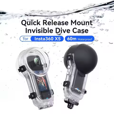 Invisible Dive Case for Insta360 X5 X4 Waterproof Housing Case for Insta 360 X5 X4 Underwater Protec