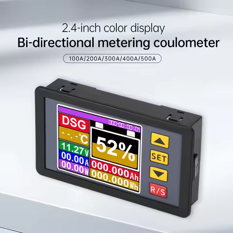 DC 7~200V Voltage Current Power Test Meter Bidirectional Current Measure Coulomb Meter Electrican To