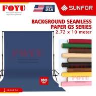 Sunfor Background Backdrop Content Studio Photo Video Seamless Plain Paper Size 2.7x10 Meters GS A1