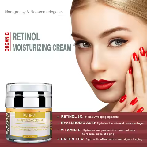 ENVISHA Face Cream Vitamin Retinol Moisturizer Hyaluronic Acid For Face Anti Aging Wrinkle Korean Sk