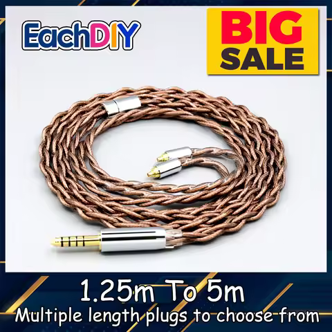 99% 24k Gold 7n Pure Silver Graphene Shield Earphone Cable For Shure AONIC 3 4 5 se535 SE215 SE425 S