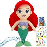 Disney Ariel Plush Swim Toy Set - Bundle with 16" The Little Mermaid Ariel Plushy Plus Stickers, Mor