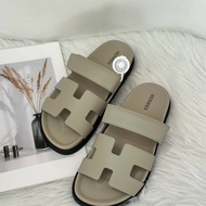 HERMES Chypre 拖鞋 - 圖紙米色 37