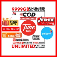 FREE Tunetalk Sim Card Free Shipping Unlimited Internet Data + Call Simkad Prepaid Tune Talk Celcom 4G WiFi Router Modem