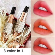 Son 3 màu kim cương hạt đá dưỡng ẩm siêu lì– dạng thỏi - mềm mịn môi lâu trôi