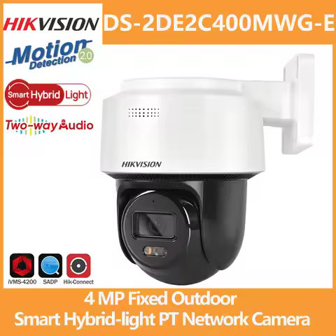 Hikvision PT Camera 4MP DS-2DE2C400MWG-E Outdoor Smart Hybrid-light Human Detection Auto-tracking Li