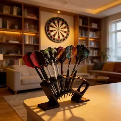 Desktop Dart Storage Stand Vertical Compact Darts Organizer Holds 27 Darts Display Dart Enthusiast G