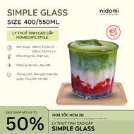 |Nidomi|- SIMPLE GLASS CUP MIXED WITH MATCHA, KOREAN STYLE HOMECAFE SIZE 400ML/ 550ML GLASS CUP MATC