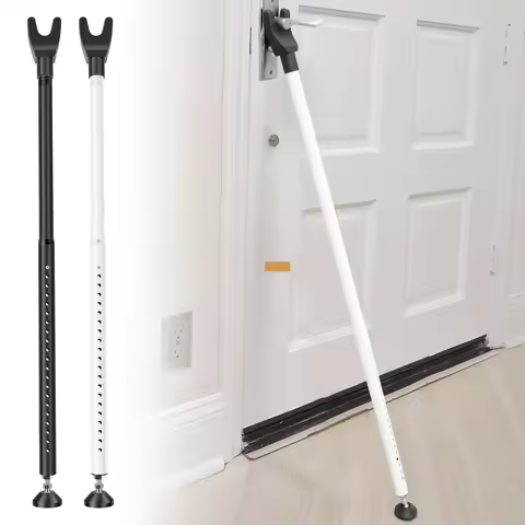 Sliding Door Lock Bar 44-55 Inch Adjustable Door Security Bar Removable Door Stopper Security Patio 