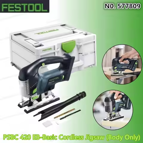FESTOOL 577809 PSBC 420 EB CARVEX 3800SPM 18V Lithium-Ion Brushless Oscillating Jigsaw (with Toolbox