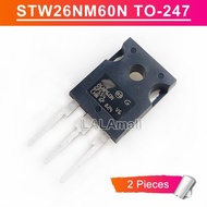 2pcs Original 26NM60N STW26NM60N TO-247 20A/600V N-channel MOSFET Transistor New