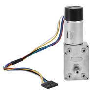 Firtph DC Worm Gear Motor 15mm Double Shaft Speed Reduction Drive Device with Encoder JGY‑370DC12V 9