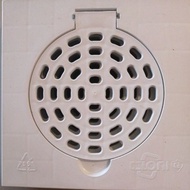 White Plastic PVC Floor Grating/Penutup Lubang Air bilik mandi/Bathroom toilet kitchen Floor Trap Drain Cover 6"x6"