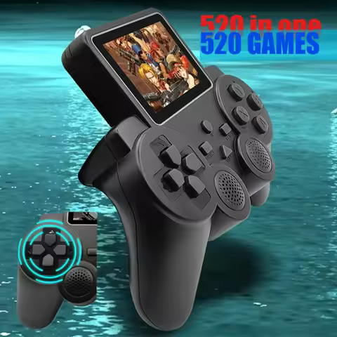 Portable Retro Game Player - 520 Classic Games, 2-Player Mode, AV/TV Output, Mini Handheld Console f