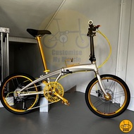 Crius Velocity 20” • 9 Speeds Shimano • Litepro Champagne Gold 406 tyres 20 Folding Foldable Foldie Bifold Bicycle Bike