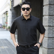 Baju Kemeja Lengan Pendek Lelaki Saiz Besar Shirt Lelaki Musim Panas Hitam / Putih