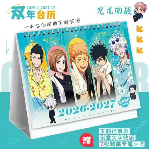 2026 Anime Desk Calendar Cute Diary Weekly Planner Fashion Desktop Ornament