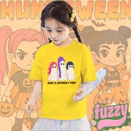 FUZZY & Happy Halloween New ModelKpop Huntrix Demon Hunters Halloween Kids T-Shirt Printing Short Sl