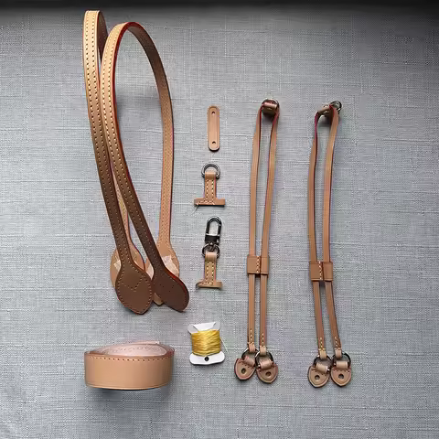 Genuine Leather Shoulder Strap Trim Side Straps Replacement for LV Neverfull Handbag Premium Leather
