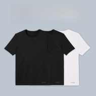 เสื้อยืดแห้งเร็ว Decathlon สำหรับผู้ชาย ฤดูร้อน ออกกำลังกาย วิ่ง ระบายอากาศได้ดี แขนสั้น ทรงหลวม คอต