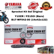 YAMAHA SPROCKET SET Y15ZR (B17-WF542-00)- Sprocket Y15 Drive Chain Ysuku Y15ZR Standard HLY