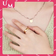 KPOP BANGTAN JUNGKOOK GOLDEN Merch Necklace Ring Men's and Women's Vintage Fashion Trend Versatile N