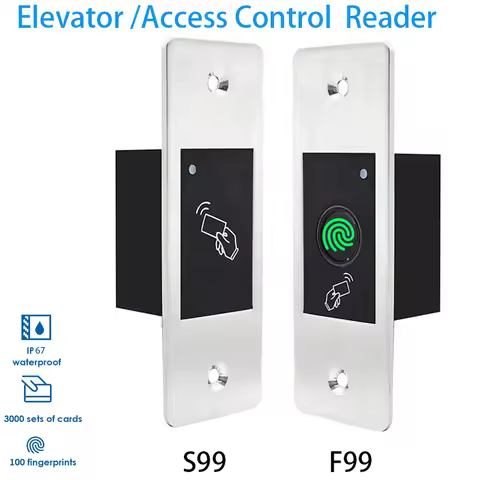 Mini Elevator RFID Reader Keyless Door Opener Metal Access Control IP67 Waterproof Embedded Fingerpr