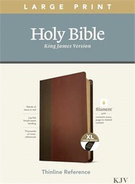 Holy Bible ― King James Version, Brown &amp; Mahogany Leatherlike, Thinline Reference, Red Letter, Filament Enable,