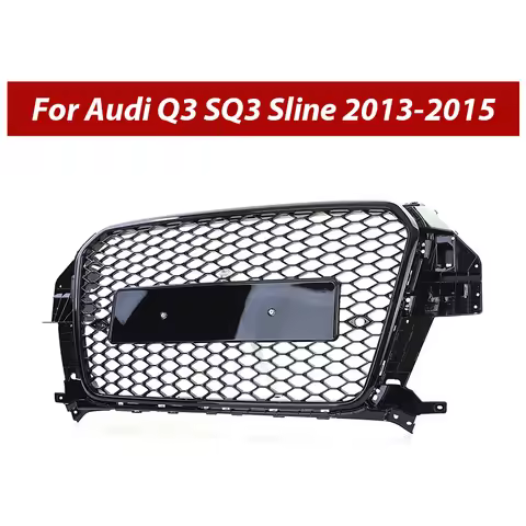 Q3 RSQ3 Style Front Racing Grills Sport Honeycomb Engine Grill Grille for Audi Q3 SQ3 Sline 2013-201