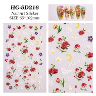 FenHuan Adhesive Nail Stickers Lasting Creativity Hand Daisy Nail Art Stickers Cute Beauty And Perso