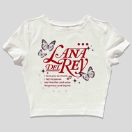 Croptop Lana del Cherry Lyrics Style Y2k Baby Tee