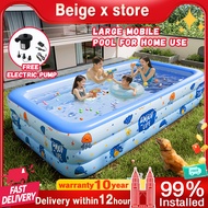 Beige Inflatable Swimming Pool Kolam Renang Budak Kolam Mandi budak Baby  Murah充气游泳池 baby toys