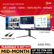 PRISM+ X490 PRO 49" 120Hz Quantum Dot HDR Super Ultrawide WQHD Curved 32:9 [5120 x 1440] Adaptive Sy