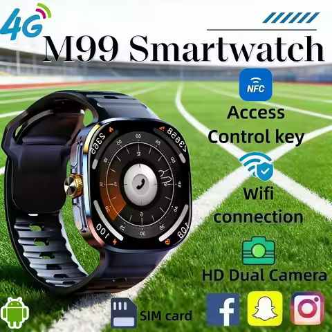 M99 5G Smartwatch: 2.4" AMOLED Screen, Rotating Camera, SIM & WiFi Support for Standalone Calls and 