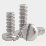 304 Stainless Steel Round Head Flat Slot Bolt M1.6/M2/M2.5/M3/M4/M5