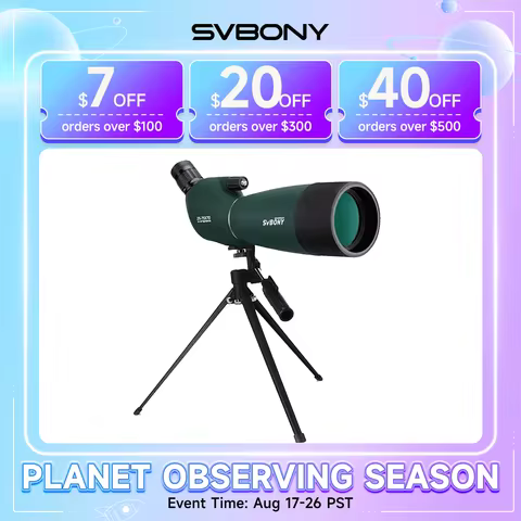 Svbony SV28 Spotting Scope 50/60/70/80mm Powerful Zoom With Tripod Waterproof,Camping equipment, Tar