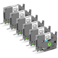 MarkDomain Label Maker Tape Refills Compatible with Brother P-Touch Label Tape 12mm 0.47 Laminated W
