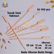 Yakitori Satay Skewers 15 Cm, 100 Pcs | Paddle Skewer Flag Satay Skewer Teppo Kushi Yakitori Skewer 